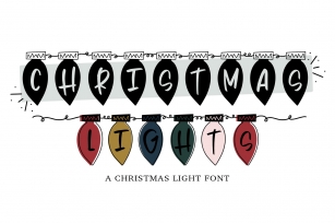 Christmas Lights - A Hand Lettered Christmas Font Font Download