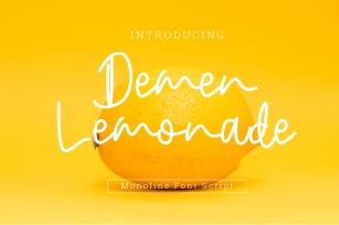 Demen Lemonade Monoline Font Script Font Download