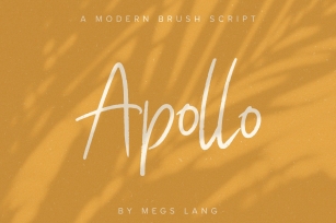 Apollo  A Modern Brush Script Font Font Download
