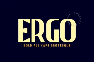 Ergo - Bold All caps grotesque Font Download