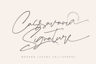Cassavania Signature Font Elegant Font Download