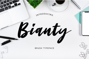Bianty Brush Typeface Font Download