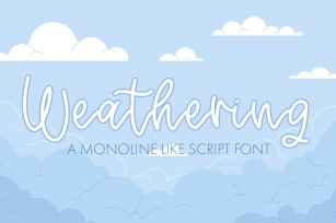 Weathering - A Monoline Script Font Font Download