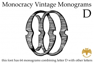 Monocracy Vintage Monograms D Font Download
