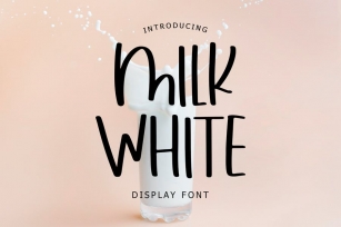 Milk White Display Font Font Download