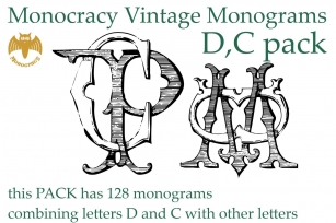 Monocracy Vintage Monograms Pack DC Font Download