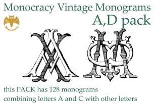 Monocracy Vintage Monograms Pack DA Font Download