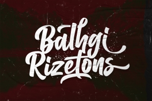 Balhgi Rizetons - Bold Script Font Font Download