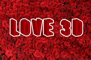 Love Stencil 3D Font Download