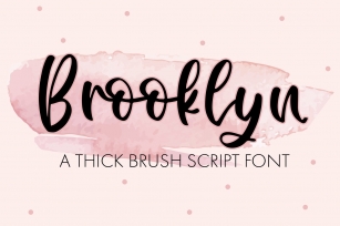 Brooklyn - A Thick Brush Script Font Download