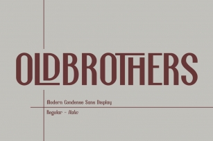 Oldbrothers Condense Sans Font Download