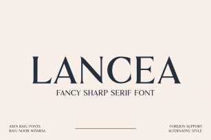LANCEA - Fancy Sharp Serif Font Font Download