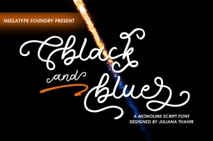 Black and blue - Monoline Font Download
