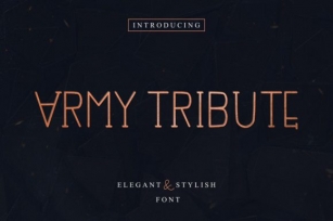 Army Tribute Font Download