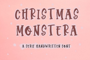 Christmas Monstera Font Download