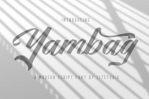 Yambag Modern Script Font Font Download