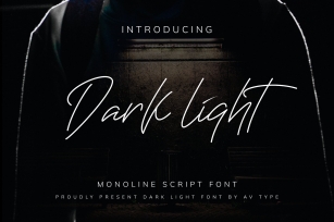 Darklight - Monoline Script Font Download