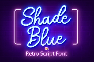 Shade Blue - Retro Script Font Font Download