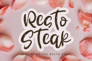 Resto Steak - Brush Calligraphy Font Font Download