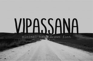 Minimal hand drawn font VIPASSANA Font Download