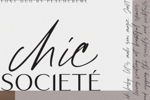 Chic Societe  Duo Font Font Download