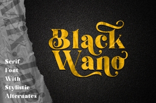 Black Wano Serif Typeface Font Download