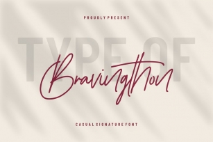 Bravingthon | Casual Signature Font Download
