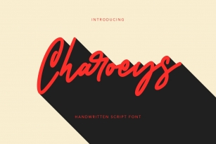 Charoeys Handwritten Script Font Font Download