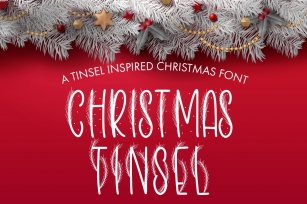 Christmas Tinsel - A Tinsel Inspired Christmas Font Font Download