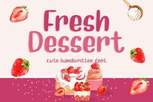 Fresh Dessert - Cute Handwritten Font Font Download