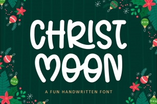 Christ Moon - A Fun Handwritten Christmas Font Font Download