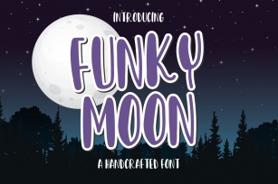 Funky Moon - a handwritten fun font Font Download