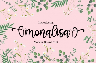 monalisa modern script font Font Download