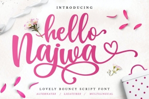 Hello Najwa - Modern Script Font Font Download