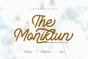The Moniktun-Monoline Script Font Font Download