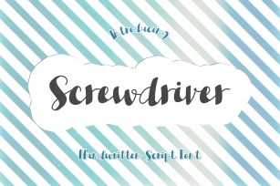 Screwdriver - A Fun Handwritten Script Font Font Download