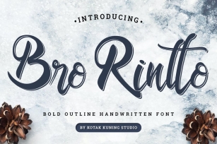 Bro Rintto - Retro Script Font Font Download