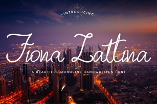 Fiona Lattina - Monoline Script Font Font Download