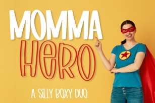 Momma Hero - A Font Duo Font Download