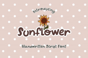 Sunflower - A Cute Handwritten Font Font Download