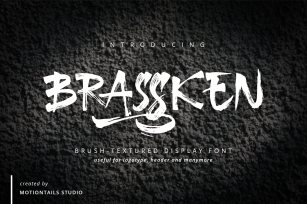 Brassken Brush Texture Font Download