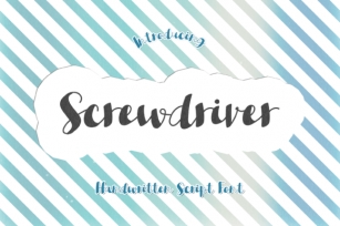 Screwdriver Font Download