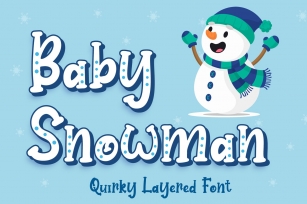 Baby Snowman - Display Font Font Download