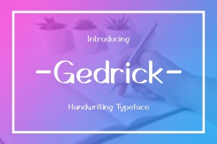 Gedrick - Handwriting Typeface Font Download