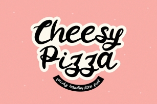 Cheesy Pizza - a Lovely Handwritten Font Font Download