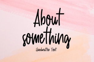 About Something Font Download