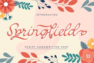 Springfield | Script Handwritten Font Font Download