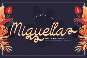 Miguella | Fancy Script Typeface Font Download