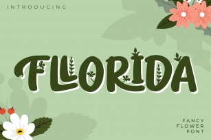 Fllorida | Fancy Flower Font Font Download