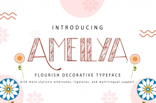 Amellya | Flourish Decorative Typeface Font Download